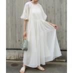 「Bab」 7分袖ワンピース M アイボ