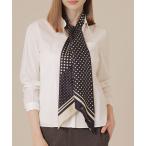 ストール マフラー ドットストライプ剣先スカーフ レディース