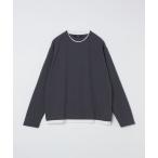 ショッピングcolors tシャツ SHIPS Colors:フクレ ジャカード フェイクレイヤード ロンT メンズ