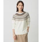 ニット セーター FAIR ISLE ラウンドネック ニット レディース