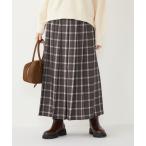 スカート SHIPS Colors:チェック ワイド プリーツ スカート