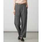 ショッピングシルク パンツ シルクネップツイード スレート パンツ レディース
