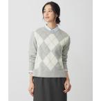 ショッピングアーガイル ニット セーター 「洗える」CASHBIT NEO アーガイル ニット レディース