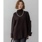 ニット セーター 「新色追加」ボイルドウールコンビニット チュニック レディース