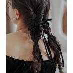 ヘアクリップ 「WEB限定/fiw.」ベロアリボンクリップ