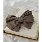 ヘアクリップ 「LA MUE」サテンリボンバナナクリップ