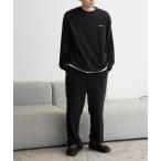  выставить THOUSAND MILE/sau The ndo миля CREW NECK LONG SLEEVE T-SHIRT&LONG PANTS двусторонний fli