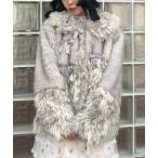 ダウンコート ダウンジャケット PATCH WORK FUR ジャケット レディース