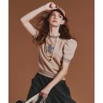 ショッピングパフスリーブ ニット セーター スターパフスリーブニット レディース