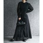 ワンピース フラワージャガードワンピース