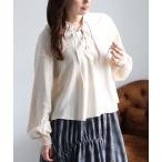 パーカー カットコールレースアップフーディー レディース