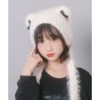 ニット帽 ニットキャップ 猫耳リボンファーキャップ キッズ 子供 女の子