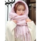 マフラー ストール グリッターボリュームフリンジマフラー レディース