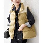 ダウンベスト ベスト SHIPS any_ ナイロン スタンドカラー ダウン ベスト レディース