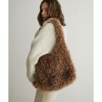 トートバッグ エコファーフリンジトートバッグ レディース