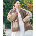 ブルゾン アウター 異素材スタンドボアブルゾン / 496626 レディース