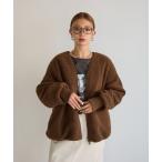 ショッピングブルゾン ブルゾン アウター 「異素材で楽しめる」ボアリバーシブルブルゾン レディース