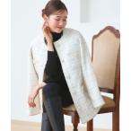 ジャケット ノーカラージャケット ファンシー ウール ツイード ノーカラー ジャケット ｜ アウター / ウールコート / コート / ツイードジャケ