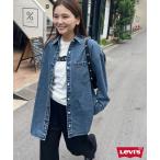[Levi's] длинный рукав туника MEDIUM голубой женский 