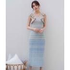 「NOELA」 ノースリーブワンピース フリー ブルー レディース