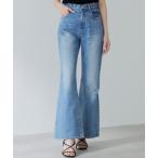 ショッピングブーツカット 「SENEE」 加工ブーツカットデニムパンツ SMALL ブルー レディース