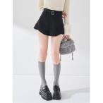 パンツ サイドスリットハイウエストショートパンツ レディース