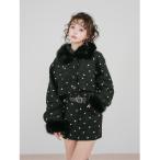 ショッピングツイード コート アウター ドットツイードジャケットコート レディース