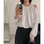 tシャツ オフショルダーバルーンスリーブトップス レディース