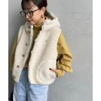 ショッピングノースリーブ ベスト ジレ 「GYMPHLEX/ジムフレックス」 ボアフード ショートベスト レディース