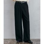 スラックス 「LURAKU」Wool-like One-tuck Straight Slacks / ウールライクワンタックスラックス | SETUP