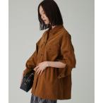 ブラウス シャツ コットンコーデュロイシャツ レディース