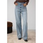 ジーンズ デニム デニムパンツ AZUL DENIM ラインストーンワイドデニム レディース