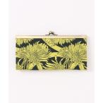 財布 「カヤ」花影ふくれ織りがま口長財布 レディース