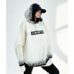 ニット セーター 韓国ファッション RICECAKE粉雪グラデニットフーディー レディース