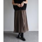 スカート ドットラインストーン プリーツスカート