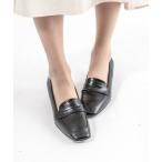 ショッピングエナメル ローファー 「FABIO RUSCONI/ファビオルスコーニ」エナメル コインローファー レザー スクエアトゥ 3cmヒール イタリア製 レディース