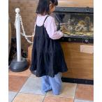 ワンピース 「KIDS」カットレース ティアードキャミワンピース キッズ 子供服 女の子