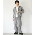  выставить [MinoriTY] Vintage обработка полный Zip Denim Parker + barrel нога Denim брюки выставить мужской 