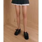 スニーカー Silko シルコウ フォースエードサテンレースバレエスニーカー レディース