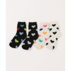  носки [4 пар комплект ] варьете Heart рисунок Crew длина носки женский 