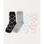  носки [4 пар комплект ] цельный diamond рисунок Crew длина носки женский 