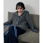 ショッピングリボン カーディガン ribbon sailor color knit cardigan /リボンセーラーカラーリブニットカーディガン レディース