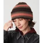 ニット帽 ニットキャップ 「RACAL」リバーシブル オンブレボーダー ニットキャップ レディース