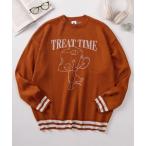 ニット セーター 「71」「TOM＆JERRY/トムとジェリー」総柄 リブライン サイドライン アソート ジャガードニット レディース メンズ