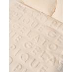 ショッピング毛布 ベッド 寝具 「Sleep」カービングロゴ柄 毛布
