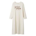 パジャマ ルームウェア レーヨンロゴワンピース レディース