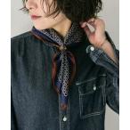 ストール マフラー レザーリング付きトラディショナルスカーフ レディース