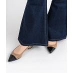 パンプス 「FABIO RUSCONI/ファビオルスコーニ」ポインテッドトゥ パンプス バイカラー レザー パテント コンビ ローヒール イタリア製