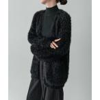 ショッピングロングカーディガン カーディガン 「on:nue」「着用動画あり！/4色展開」 ラメシャギーボタンレスロングカーディガン /2025 AW COLLECTION レディー