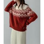 ニット セーター 「on:nue」「選べる4色展開」 ウール混ノルディックラグランプルオーバーニット /2025 AW COLLECTION レディー